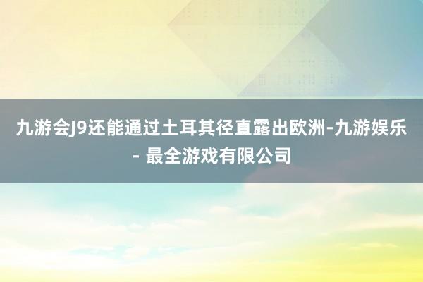 九游会J9还能通过土耳其径直露出欧洲-九游娱乐 - 最全游戏有限公司